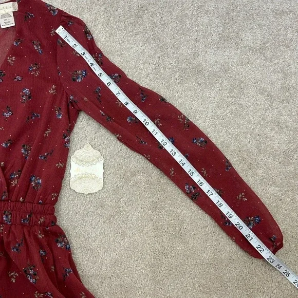 Altar'd State Dress Womens Size Small Floral Long Sleeve Fall Ladies New w Tag - Picture 9 of 11